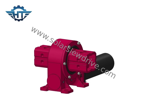 24VDC VE9 Slew Drive Gearbox com verme de relógio de areia para sistema de rastreamento solar de saída de tubo